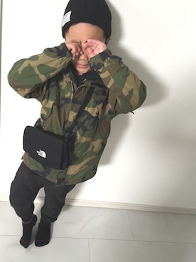 「クリスマス」｜「アイテム（マウンテンパーカー）」を使った、おーちゃんさん（キッズ・120cm）の冬コーディネート