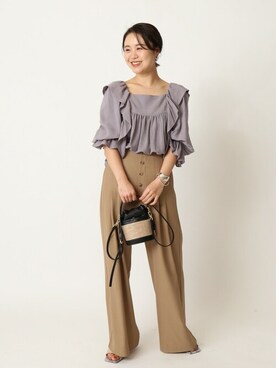 「U by SPICK&SPAN（ユーバイスピックアンドスパン）のアイテム」を使った、YUIさん（レディース・156cm）の春コーディネート