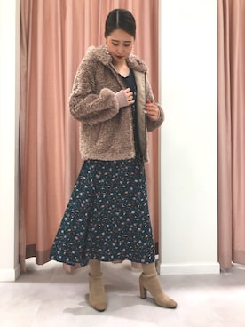 「JILL STUART（ジルスチュアート）のアイテム（ブルゾン）」を使った、Naoさん（レディース・156cm）の秋コーディネート