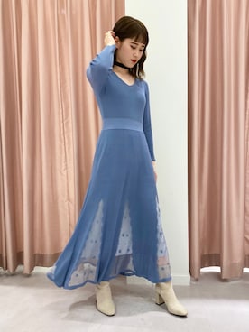 「アイテム（チョーカー）」を使った、Naoさん（レディース・156cm）の秋コーディネート