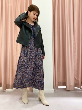 「JILL STUART（ジルスチュアート）のアイテム（ブルゾン）」を使った、Naoさん（レディース・156cm）の秋コーディネート
