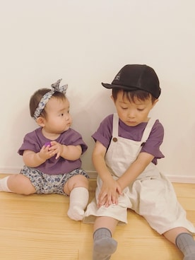 ⓜiiさん（キッズ・74cm）の夏コーディネート