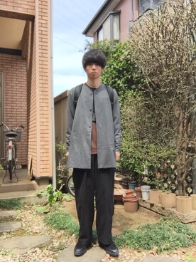 「エトセンス」｜「アイテム（スウェット）」を使った、けんとさん（メンズ・173cm）の春コーディネート
