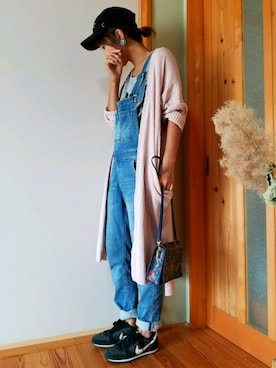 「BAYFLOW（ベイフロー）のアイテム（オールインワン・サロペット）」を使った、ぷっちょ☆さん（レディース・156cm）の秋コーディネート