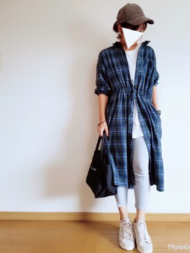 「rps（アールピーエス）のアイテム（レッグウェア）」を使った、ぷっちょ☆さん（レディース・156cm）の秋コーディネート