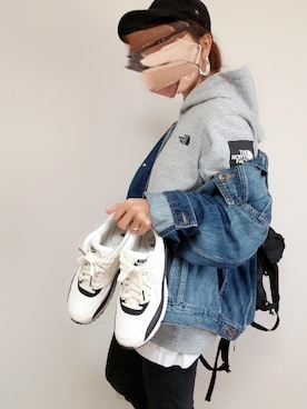 「スボーツミックス」｜「アイテム（キャップ）」を使った、ぷっちょ☆さん（レディース・156cm）の冬コーディネート