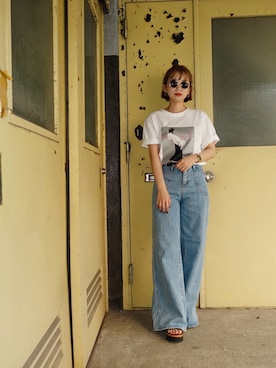 「730（ナナサンマル）のアイテム」を使った、yolmiさん（レディース・158cm）の春コーディネート