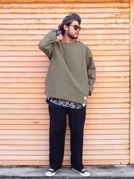 「NOWHAW（ノウハウ）のアイテム」を使った、Keisuke Oshiroさん（メンズ・180cm）の冬コーディネート