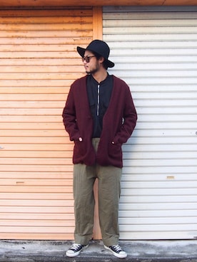 「NOWHAW（ノウハウ）のアイテム」を使った、Keisuke Oshiroさん（メンズ・180cm）の冬コーディネート