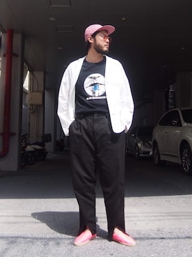 「NOWHAW（ノウハウ）のアイテム」を使った、Keisuke Oshiroさん（メンズ・180cm）の夏コーディネート