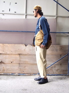 「新作」｜「アイテム（ノーカラージャケット）」を使った、Keisuke Oshiroさん（メンズ・180cm）の夏コーディネート