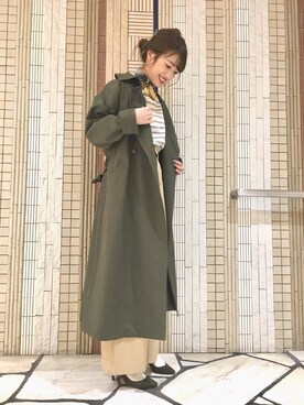 「URBAN RESEARCH ROSSO」｜「アイテム（トレンチコート）」を使った、miuさん（レディース・159cm）の春コーディネート