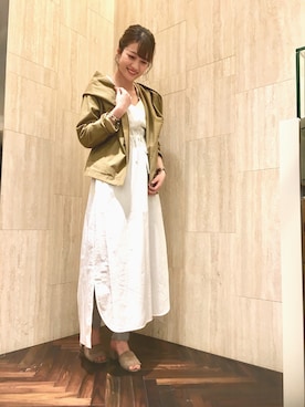 「URBAN RESEARCH ROSSO」｜「アイテム（ブルゾン）」を使った、miuさん（レディース・159cm）の春コーディネート