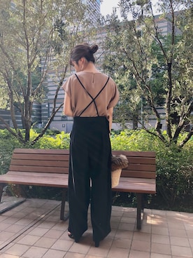 「URBAN RESEARCH ROSSO WOMEN（アーバンリサーチ　ロッソ）のアイテム（サロペット/オーバーオール）」を使った、miuさん（レディース・159cm）の夏コーディネート