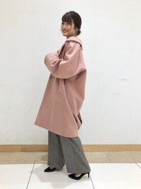 「URBAN RESEARCH ROSSO」｜「アイテム（チェスターコート）」を使った、miuさん（レディース・159cm）の冬コーディネート
