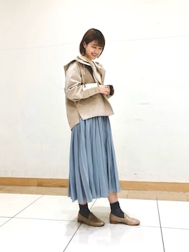 「URBAN RESEARCH ROSSO」｜「アイテム（ブルゾン）」を使った、miuさん（レディース・159cm）の春コーディネート
