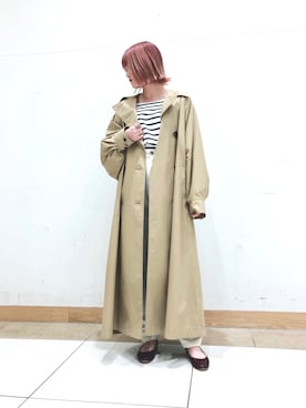 「URBAN RESEARCH ROSSO」｜「アイテム（トレンチコート）」を使った、miuさん（レディース・159cm）の春コーディネート