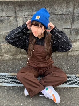 サロペット オーバーオールを使った 高校生 の人気ファッションコーディネート 髪型 ロングヘアー Wear