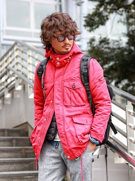 「TATRAS」｜「アイテム（バックパック/リュック）」を使った、kazuさん（メンズ・175cm）の冬コーディネート
