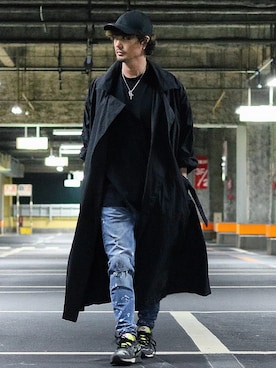 「PRADA（プラダ）のアイテム（キャップ）」を使った、kazuさん（メンズ・175cm）の秋コーディネート
