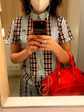 「FRED PERRY（フレッドペリー）のアイテム（ワンピース/ドレス）」を使った、Maiさん（レディース・159cm）の夏コーディネート