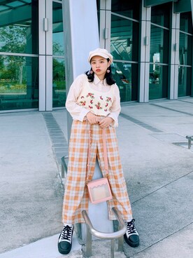 「日常」｜「アイテム（チノパンツ）」を使った、21貳咿@hsuan. jpgさん（レディース・160cm）の秋コーディネート