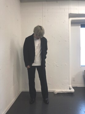 「COLONY 2139（コロニートゥーワンスリーナイン）のアイテム（テーラードジャケット）」を使った、ハルキさん（メンズ・168cm）の春コーディネート