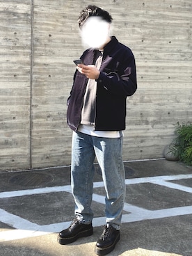 「アイテム（タンクトップ）」を使った、たけんぽさん（メンズ・172cm）の冬コーディネート