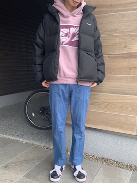 「SASQUATCHfabrix.（サスクワァッチファブリックス）のアイテム」を使った、ぺるしーさん（メンズ・181cm）の冬コーディネート