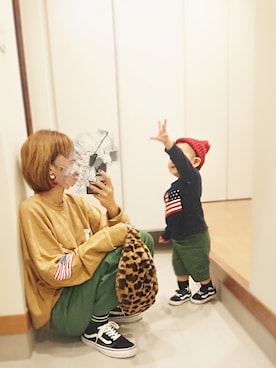 「Heather（ヘザー）のアイテム（ボディバッグ/ウエストポーチ）」を使った、Fukuco✯さん（レディース・164cm）の秋コーディネート