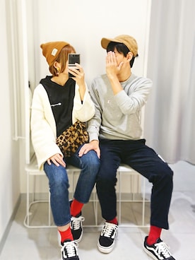 「Heather（ヘザー）のアイテム（ボディバッグ/ウエストポーチ）」を使った、Fukuco✯さん（レディース・164cm）の秋コーディネート