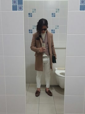 「タッセルローファー」｜「アイテム（チェスターコート）」を使った、Ryohsukeさん（メンズ・169cm）の冬コーディネート