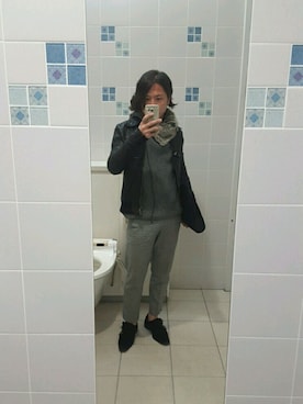 「ダブルモンク」｜「アイテム（ブルゾン）」を使った、Ryohsukeさん（メンズ・169cm）の冬コーディネート