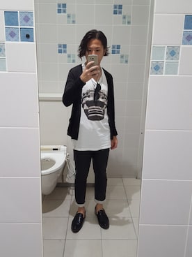 「NEIL BARRETT（ニールバレット）のアイテム（タンクトップ）」を使った、Ryohsukeさん（メンズ・169cm）の夏コーディネート