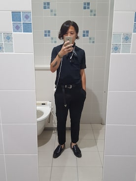 「NEIL BARRETT（ニールバレット）のアイテム（Tシャツ/カットソー）」を使った、Ryohsukeさん（メンズ・169cm）の秋コーディネート
