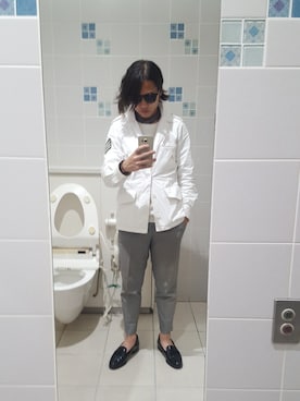 「united arrows」｜「アイテム（ミリタリージャケット）」を使った、Ryohsukeさん（メンズ・169cm）の秋コーディネート