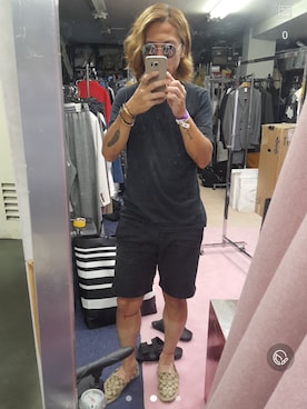 「NEIL BARRETT（ニールバレット）のアイテム（トップス）」を使った、Ryohsukeさん（メンズ・169cm）の夏コーディネート