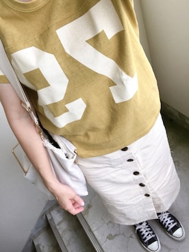 「STEVIEのアイテム」を使った、カメ吉さん（レディース・167cm）の秋コーディネート