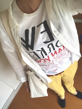 「ONLY NY（オンリーニューヨーク）のアイテム（トップス）」を使った、カメ吉さん（レディース・167cm）の春コーディネート