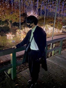 「URBAN RESEARCH Sonny Label（アーバンリサーチサニーレーベル）のアイテム（ステンカラーコート）」を使った、たいせいさん（メンズ・169cm）の秋コーディネート