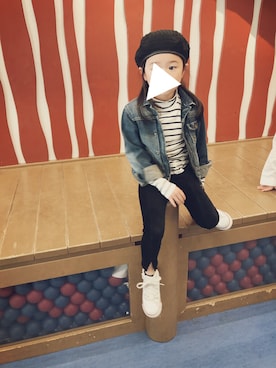 「アイラブCONVERSE」｜「アイテム（ハンチング/ベレー帽）」を使った、ｍekkoさん（キッズ・100cm）の秋コーディネート