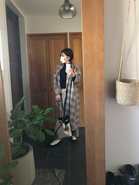 「Te chichi（テチチ）のアイテム（シャツワンピース）」を使った、creamayuiさん（レディース・163cm）の冬コーディネート