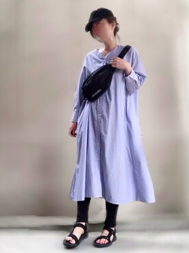「Teva（テバ）のTeva　Hurricane XLT2（サンダル）」を使った、ange⭐︎さん（レディース・166cm）の夏コーディネート