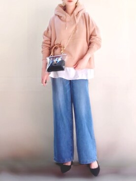 「AmbreNeige」｜「アイテム（パーカー）」を使った、ange⭐︎さん（レディース・165cm）の春コーディネート