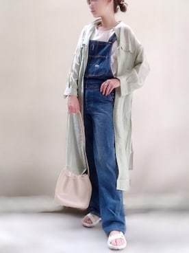 「LEE」｜「アイテム（シャツワンピース）」を使った、ange⭐︎さん（レディース・165cm）の春コーディネート