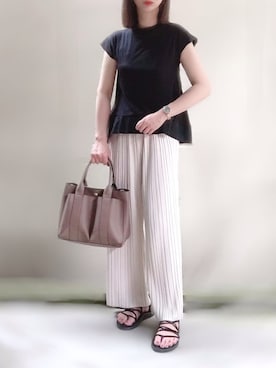 「RODE SKO」｜「アイテム（アナログ腕時計）」を使った、ange⭐︎さん（レディース・165cm）の夏コーディネート