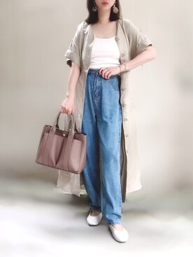 「RODE SKO」｜「アイテム（キャミソール）」を使った、ange⭐︎さん（レディース・165cm）の夏コーディネート