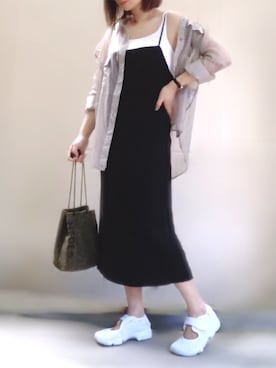「MEDE19F（メデジュウキュウ）のアイテム（バッグ）」を使った、ange⭐︎さん（レディース・165cm）の夏コーディネート