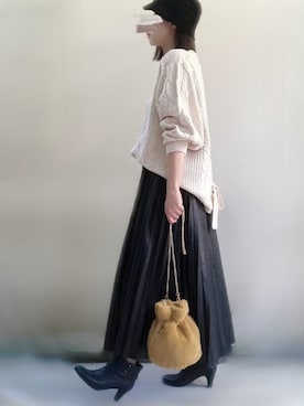 「H&M（エイチ・アンド・エム）のアイテム（ハット）」を使った、ange⭐︎さん（レディース・165cm）の秋コーディネート