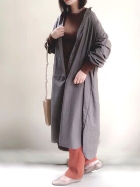 「アーバンリサーチ」｜「アイテム（シャツワンピース）」を使った、ange⭐︎さん（レディース・165cm）の秋コーディネート